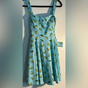 Ixia fit and flare avocado dress
